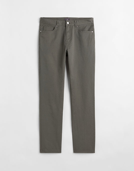 Slim fit twill trousers