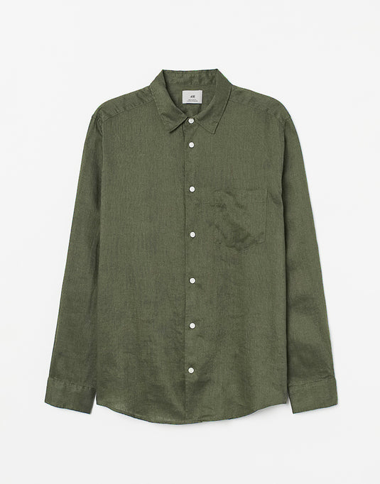 Regular fit linen shirt