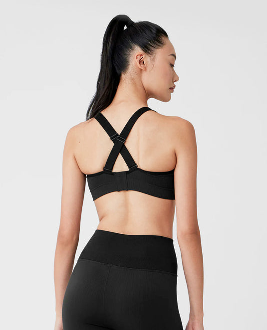 Seamless ribbed bra