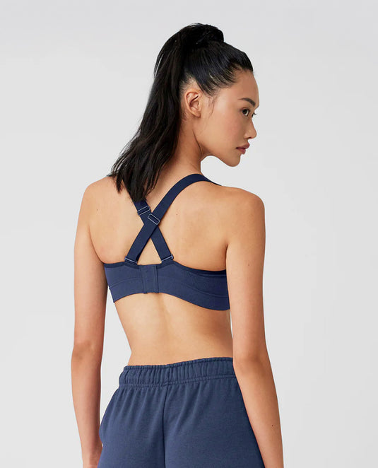 Seamless ribbed bra