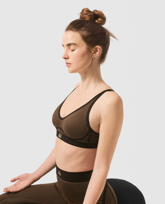 Ribbed bandeau top